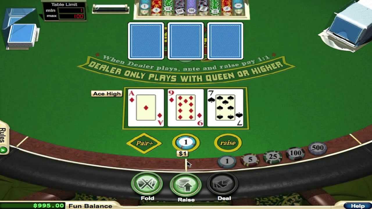 play 3 card poker free